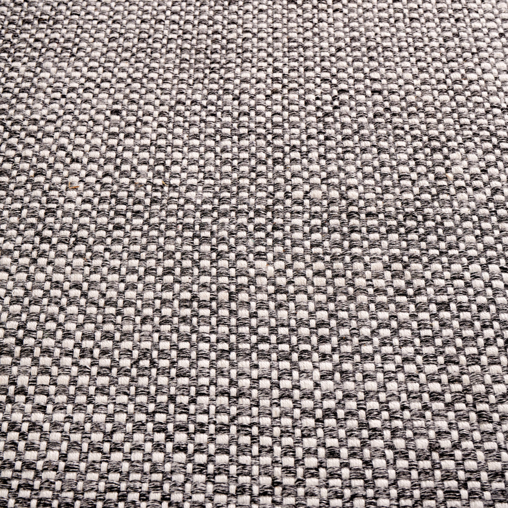 Olivia's Indoor Outdoor Graphite and White Basket Weave Design Rug