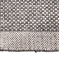 Olivia's Indoor Outdoor Graphite and White Basket Weave Design Rug