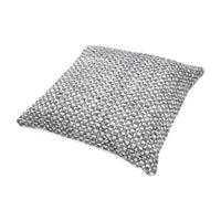 Olivia's Indoor Outdoor Graphite and White Basket Weave Design Scatter Cushion