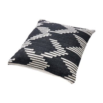 Olivia's Indoor Outdoor Black and White Chevron Design Scatter Cushion