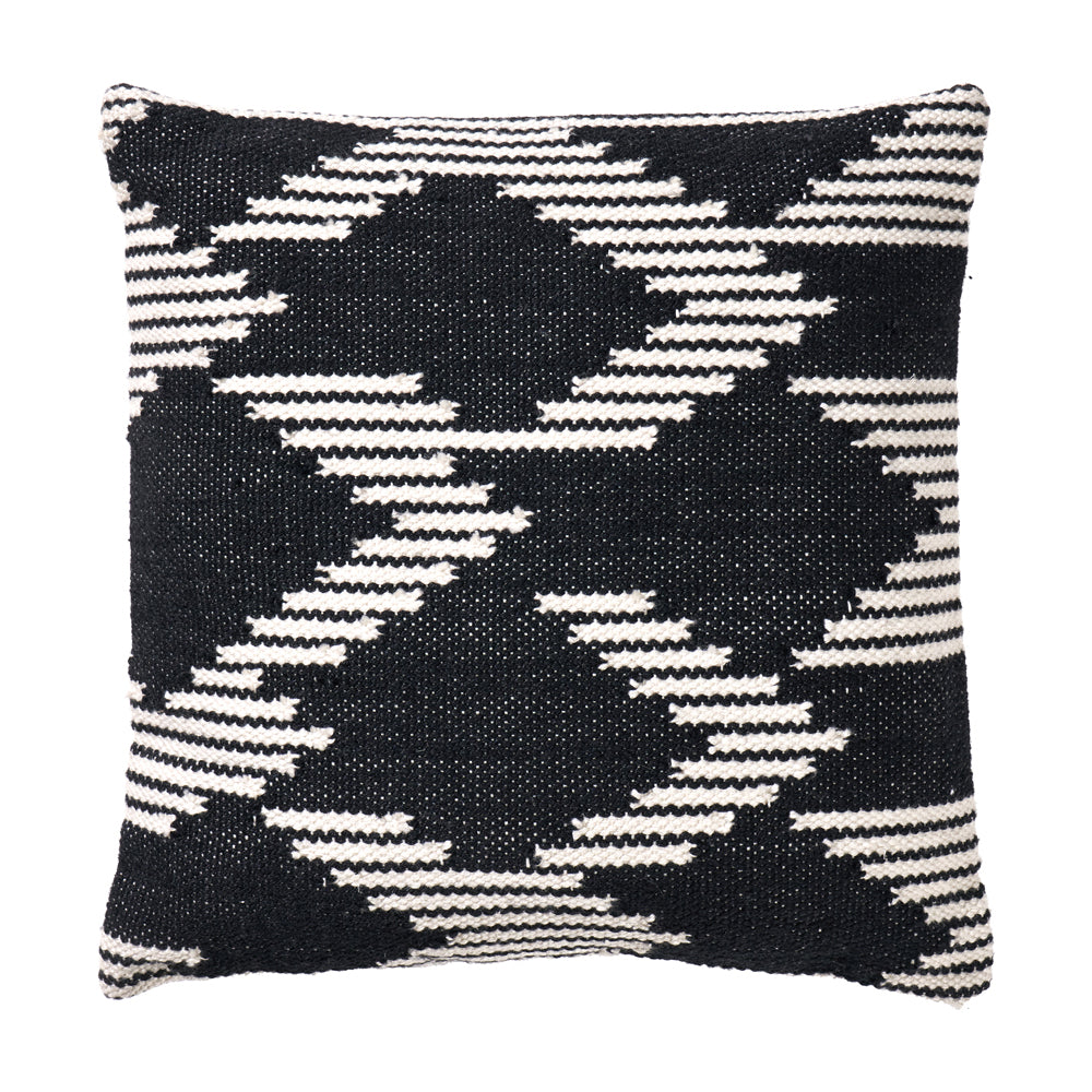 Olivia's Indoor Outdoor Black and White Chevron Design Scatter Cushion