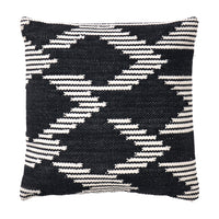 Olivia's Indoor Outdoor Black and White Chevron Design Scatter Cushion