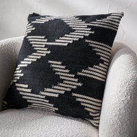 Olivia's Indoor Outdoor Black and White Chevron Design Scatter Cushion