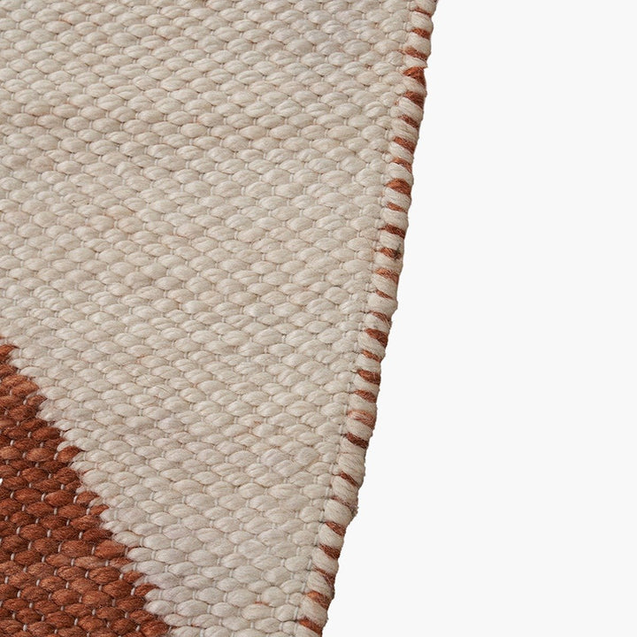 Indoor Outdoor Geometric Design Rug Large - Terracotta & Ivory Pacific Lifestyle 5