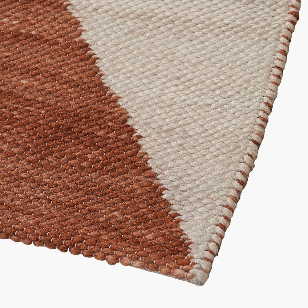Indoor Outdoor Geometric Design Rug Large - Terracotta & Ivory Pacific Lifestyle 6