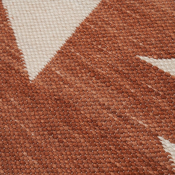 Indoor Outdoor Geometric Design Rug Large - Terracotta & Ivory Pacific Lifestyle 7