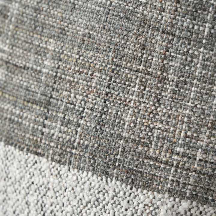Indoor Outdoor Stripe Design Scatter Cushion - Steel Grey
