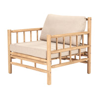 Olivia's Outdoor Azure Natural Bamboo Finish Lounge Set