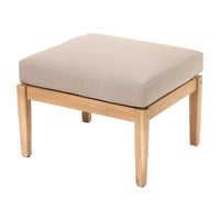 Olivia's Outdoor Mauritius Light Teak Finish Footstool