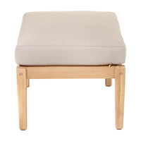 Olivia's Outdoor Mauritius Light Teak Finish Footstool