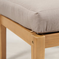 Olivia's Outdoor Mauritius Light Teak Finish Footstool