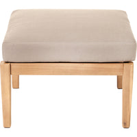 Olivia's Outdoor Mauritius Light Teak Finish Footstool