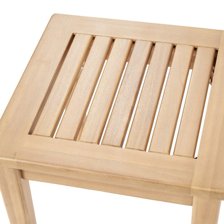 Mauritius 5 Piece Hocker Set - Light Teak Finish Pacific Lifestyle 25