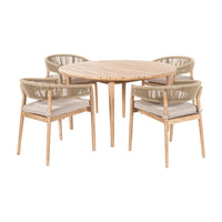 Olivia's Outdoor Dala Sage Green 4 Seater Dining Set