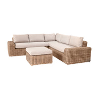 Olivia's Outdoor Garda Natural Antique Corner Set