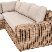 Olivia's Outdoor Garda Natural Antique Corner Set