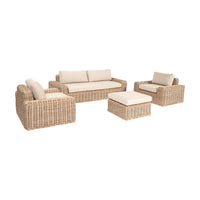 Olivia's Outdoor Garda Natural Antique Lounge Set