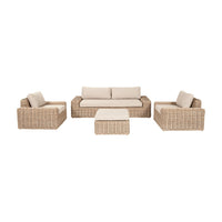 Olivia's Outdoor Garda Natural Antique Lounge Set