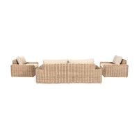 Olivia's Outdoor Garda Natural Antique Lounge Set