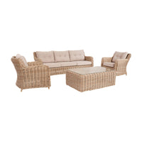 Olivia's Outdoor Baramino Natural Antique Lounge Set