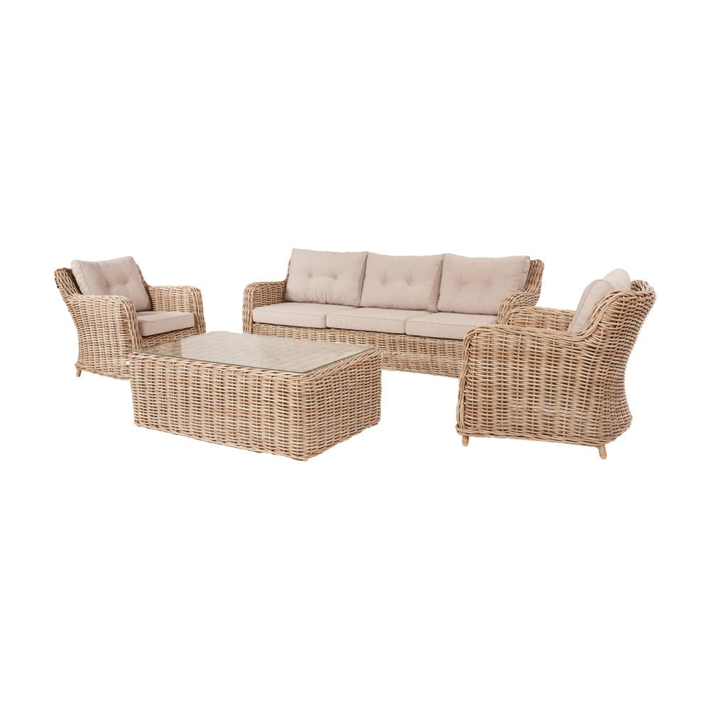 Olivia's Outdoor Baramino Natural Antique Lounge Set