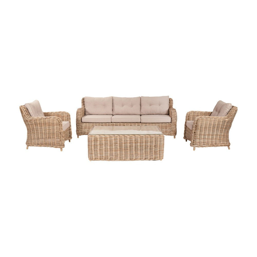 Olivia's Outdoor Baramino Natural Antique Lounge Set