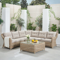 Olivia's Outdoor Baramino Natural Antique Corner Set