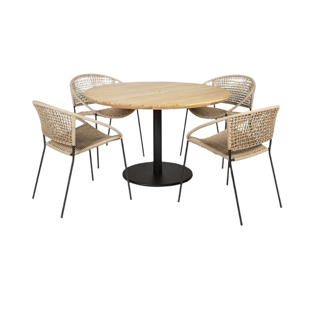 Decora Outdoor Seater Dining Set Natural Wheat Olivia's