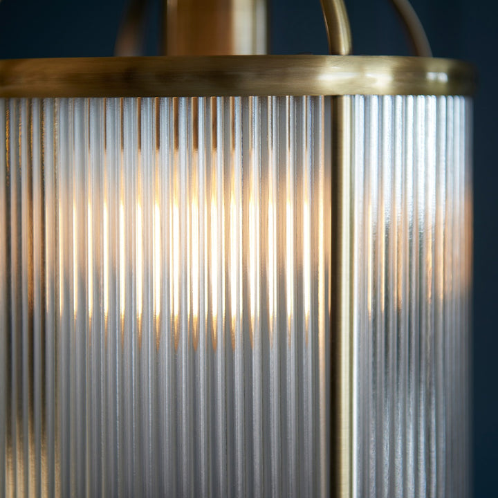 Lambeth 1 Ribbed Pendant Light Endon 6