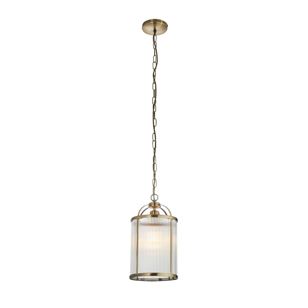 Lambeth 1 Ribbed Pendant Light Endon 7