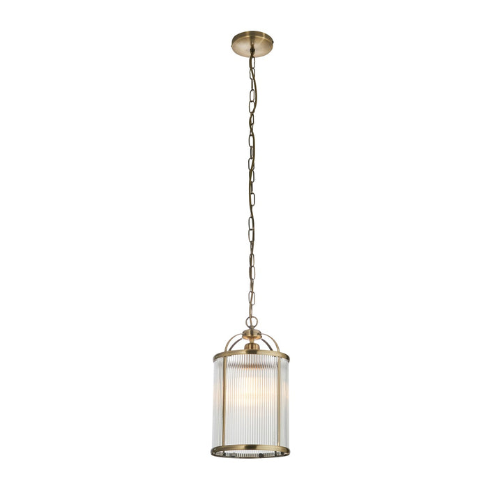 Lambeth 1 Ribbed Pendant Light Endon 7