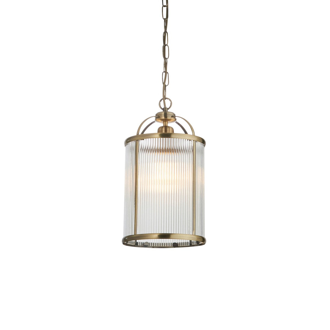 Lambeth 1 Ribbed Pendant Light Endon 8