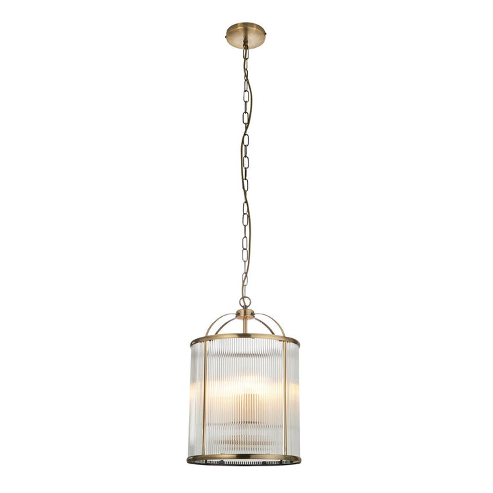 Lambeth 4 Ribbed Pendant Light Endon 1