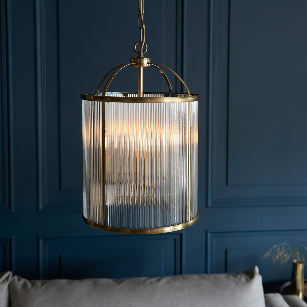 Lambeth 4 Ribbed Pendant Light Endon 2