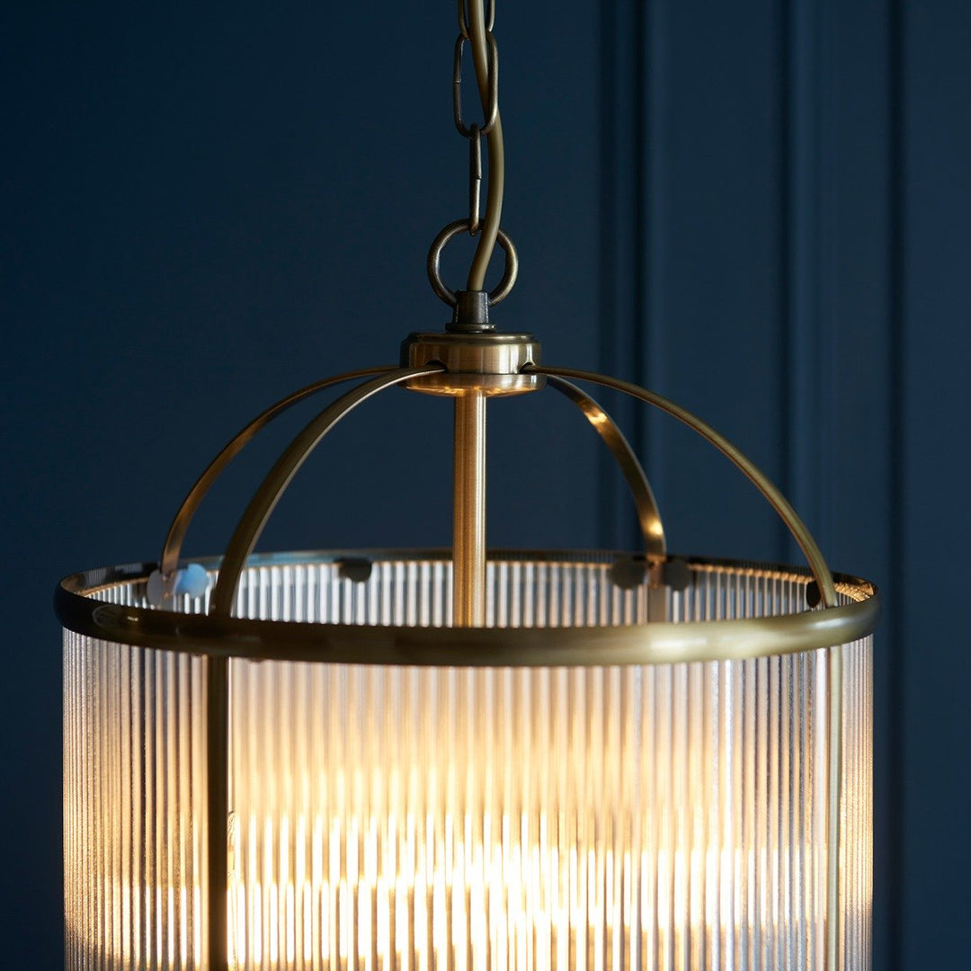 Lambeth 4 Ribbed Pendant Light Endon 6