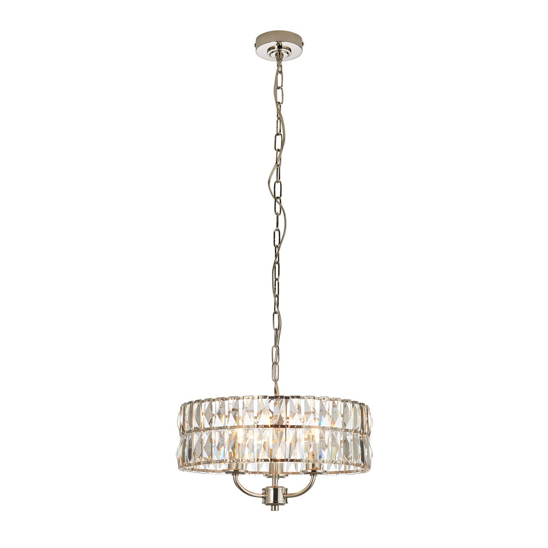 Clifton 3 Pendant Light - Bright Nickel Endon 1