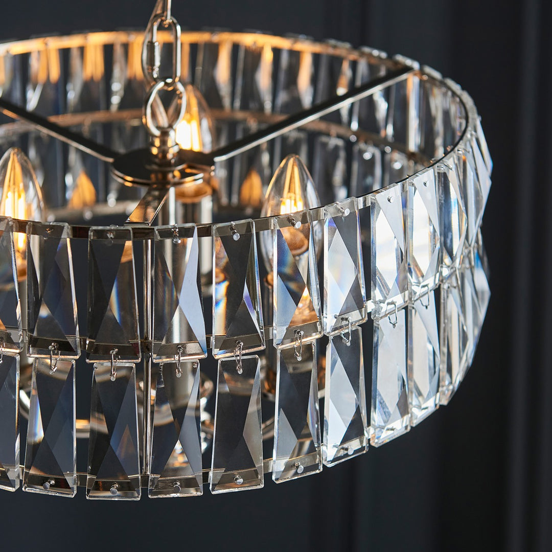Clifton 3 Pendant Light - Bright Nickel Endon 6