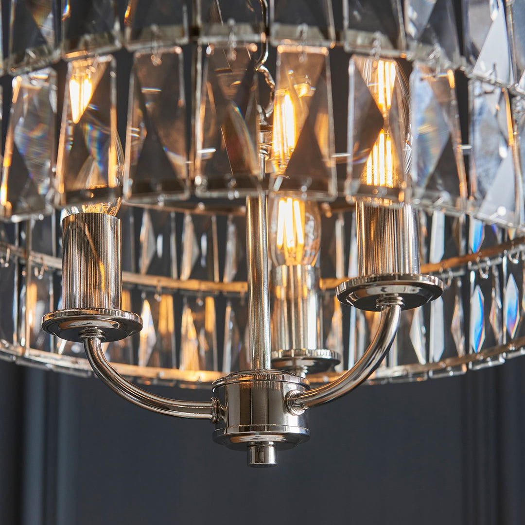 Clifton 3 Pendant Light - Bright Nickel Endon 7