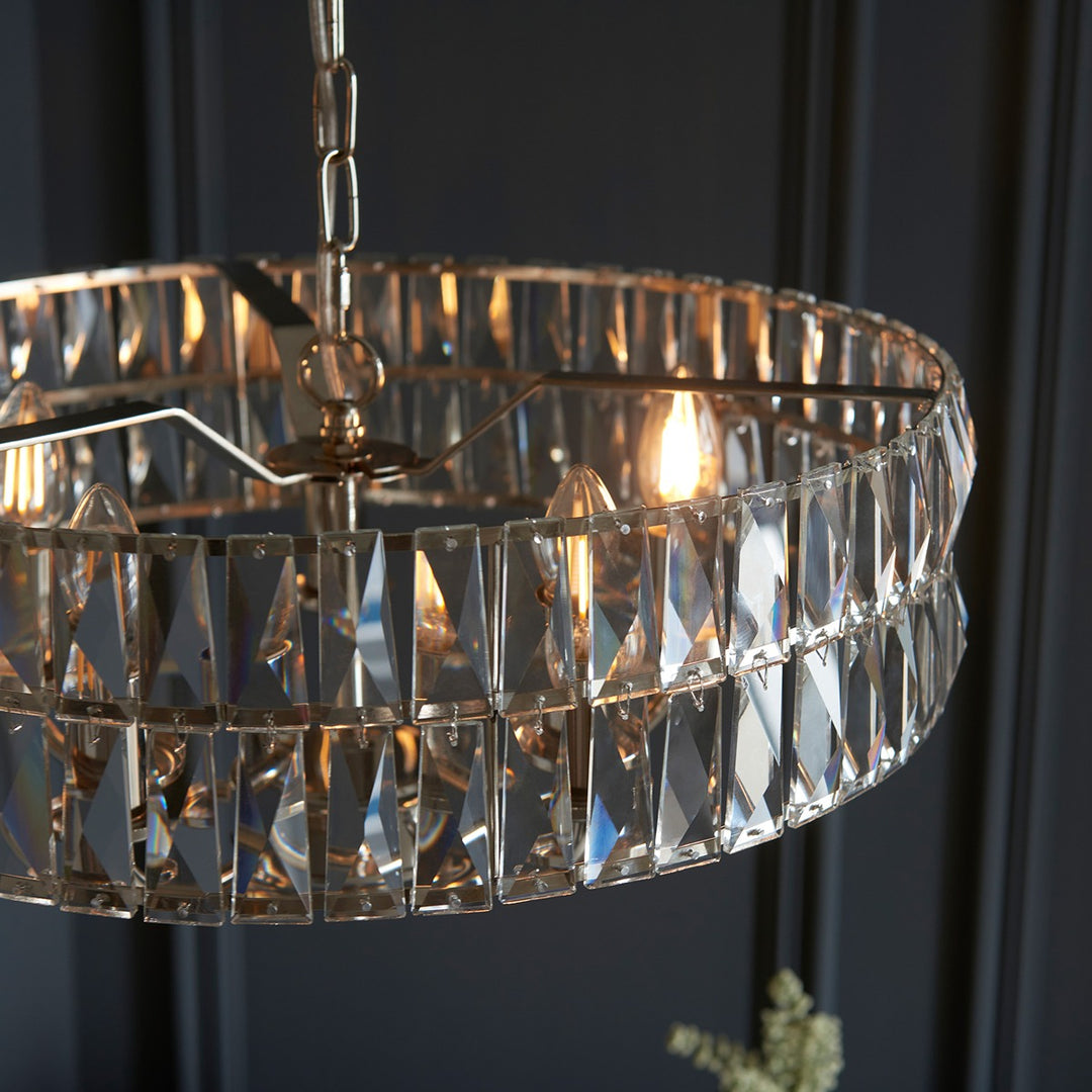 Clifton 5 Pendant Light - Bright Nickel Endon 5