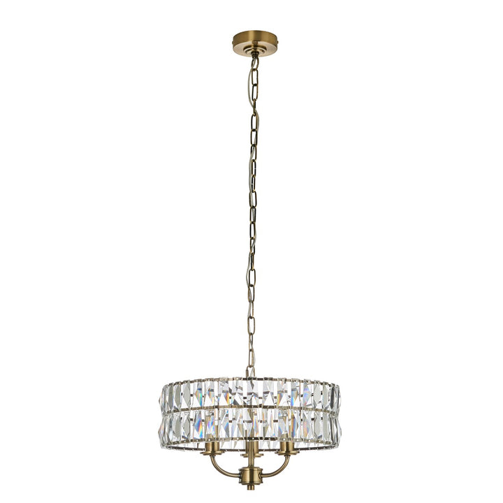 Clifton 3 Pendant Light - Antique Brass Endon 1