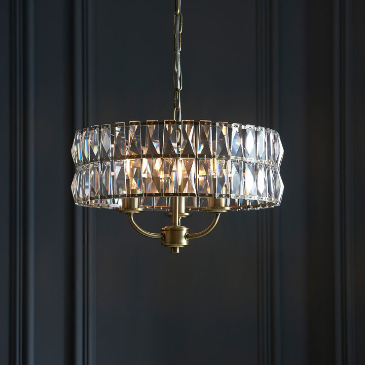Clifton 3 Pendant Light - Antique Brass Endon 2