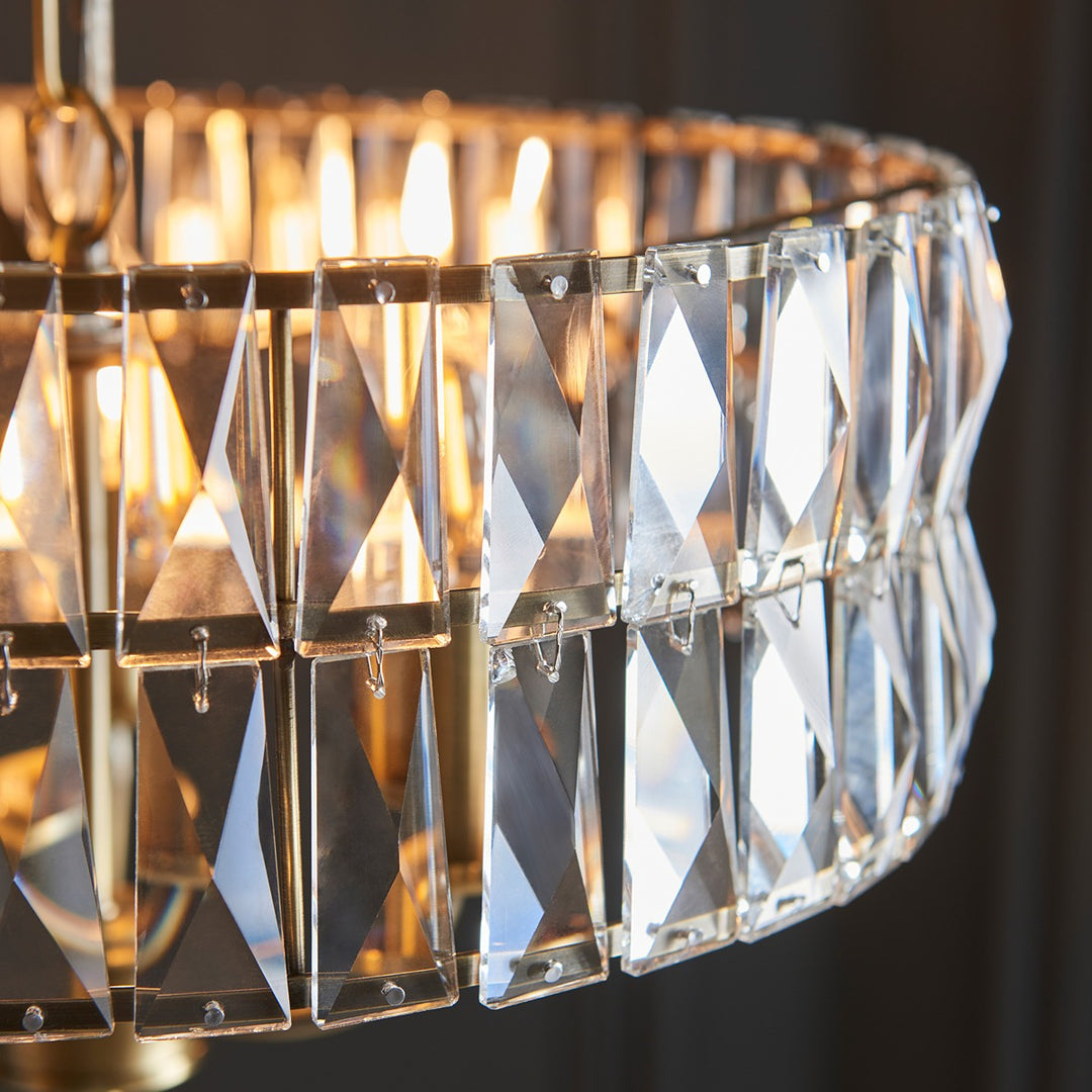 Clifton 3 Pendant Light - Antique Brass Endon 5