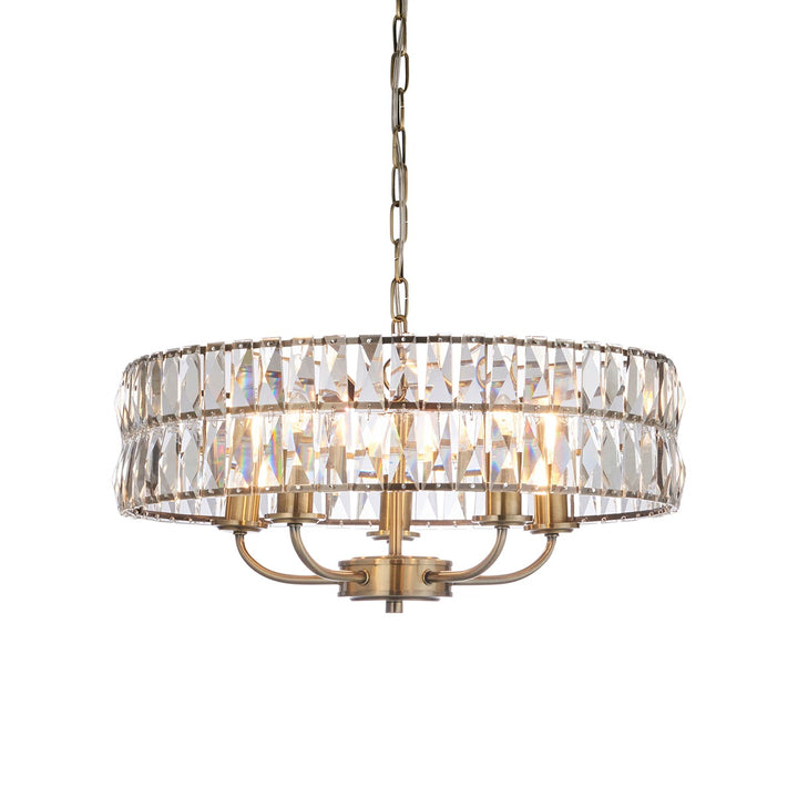 Clifton 5 Pendant Light - Antique Brass Endon 8