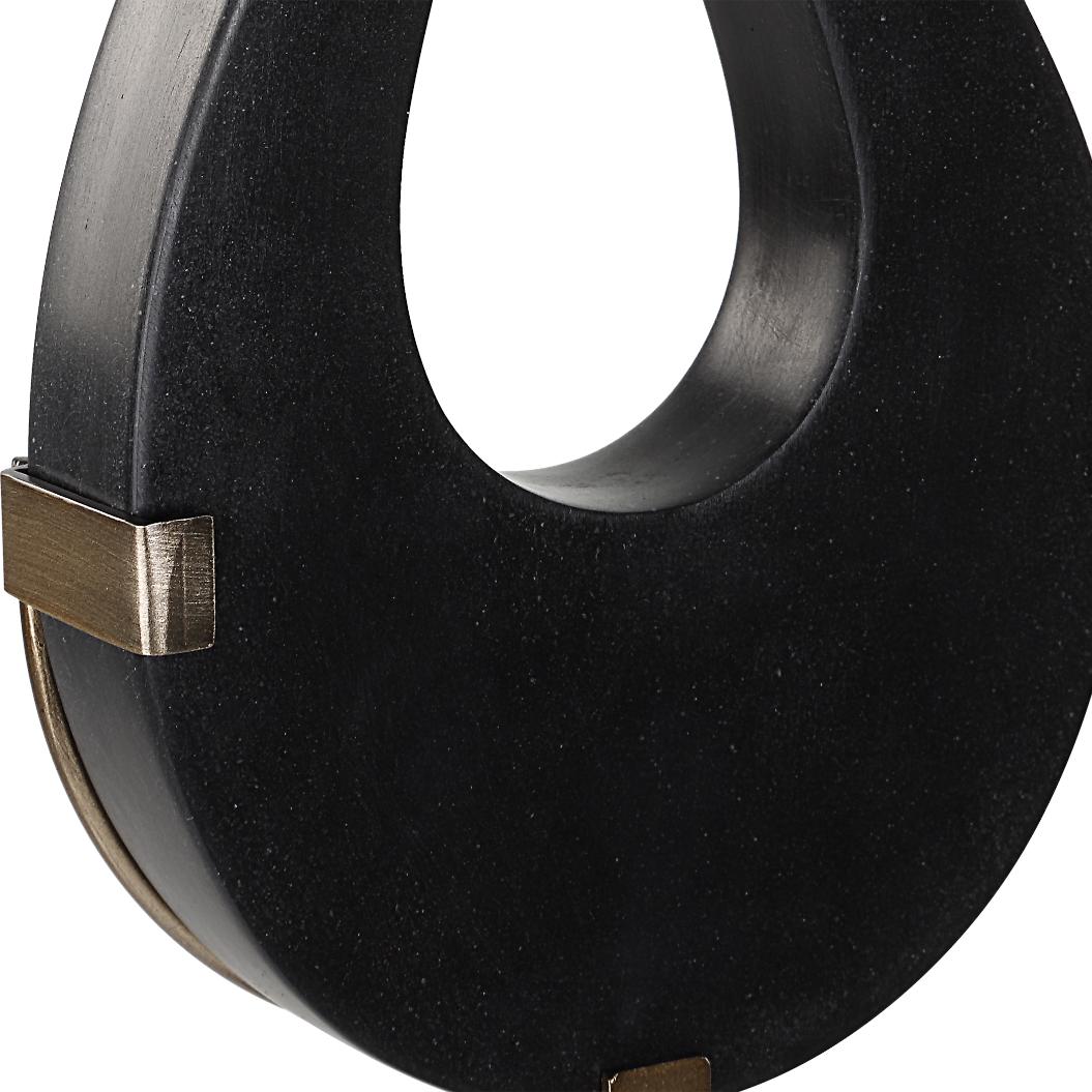 Abstract Flame Set of 2 Sculptures - Black