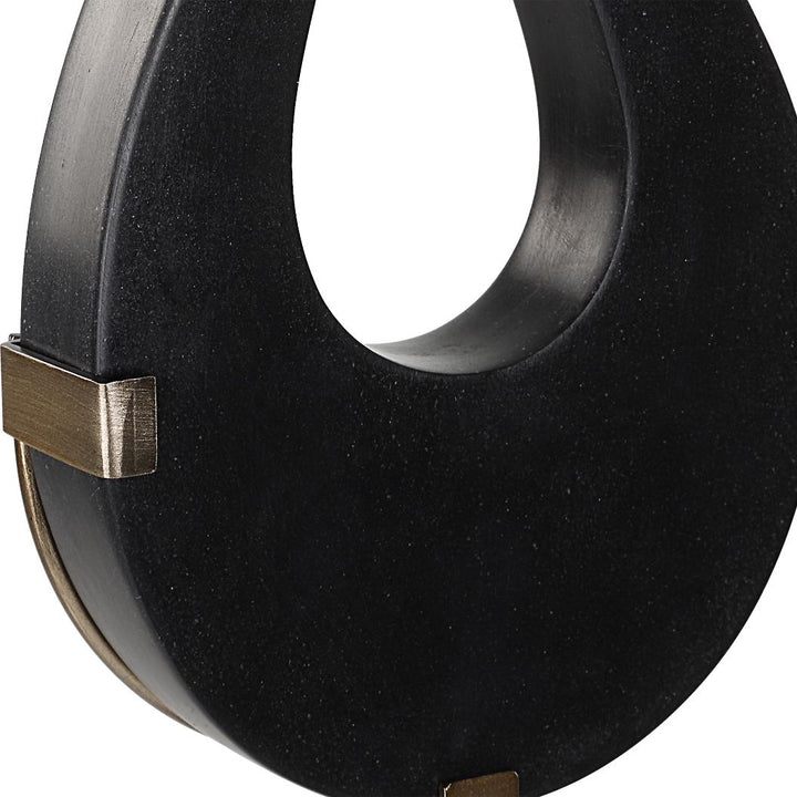 Abstract Flame Set of 2 Sculptures - Black