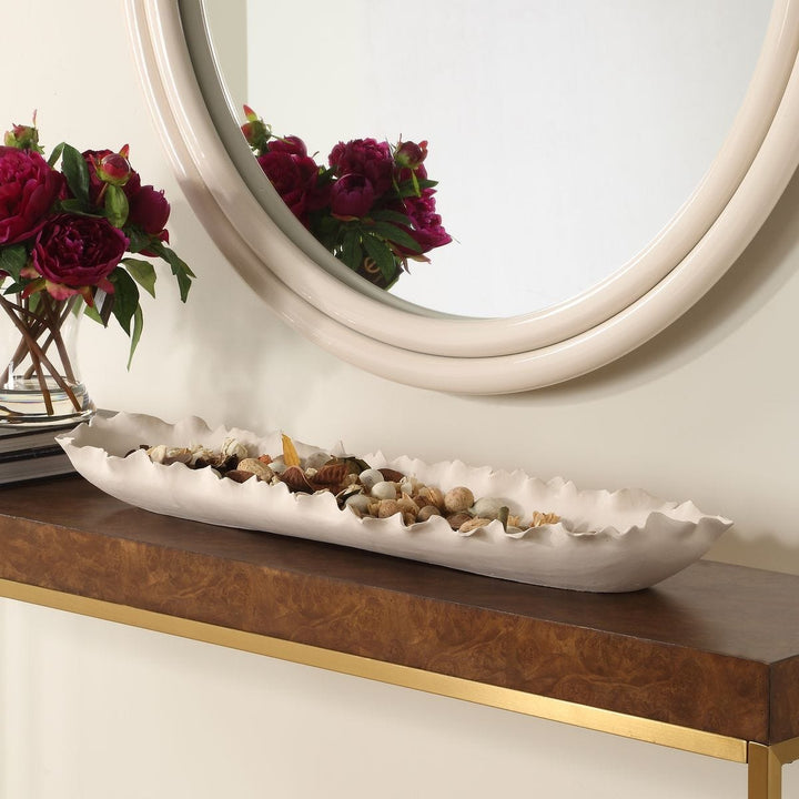 Ripple Crest White Bowl