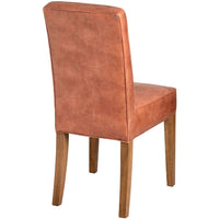 Hill Interiors Faux Leather Dining Chair in Tan