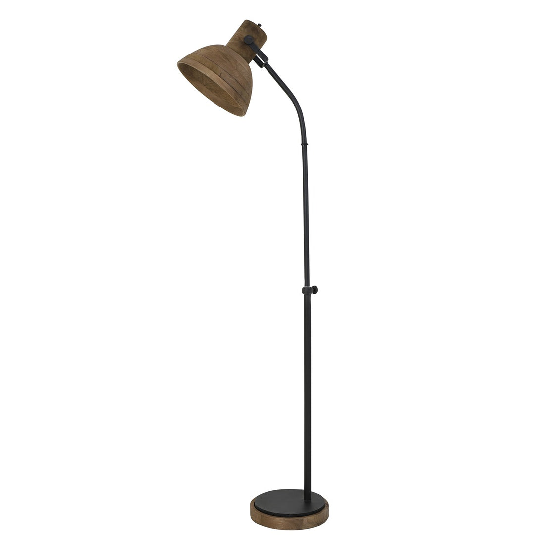 Imbert Wooden Floor Lamp - Matte Black Light & Living 1