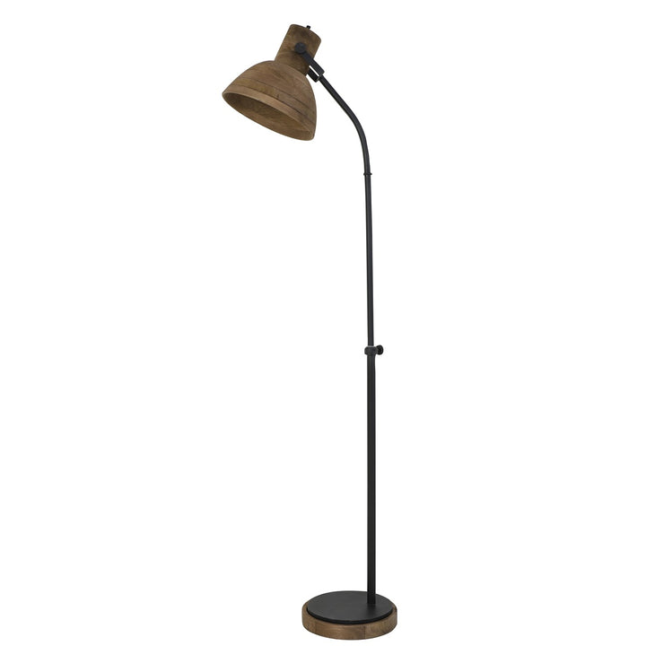 Imbert Wooden Floor Lamp - Matte Black Light & Living 3