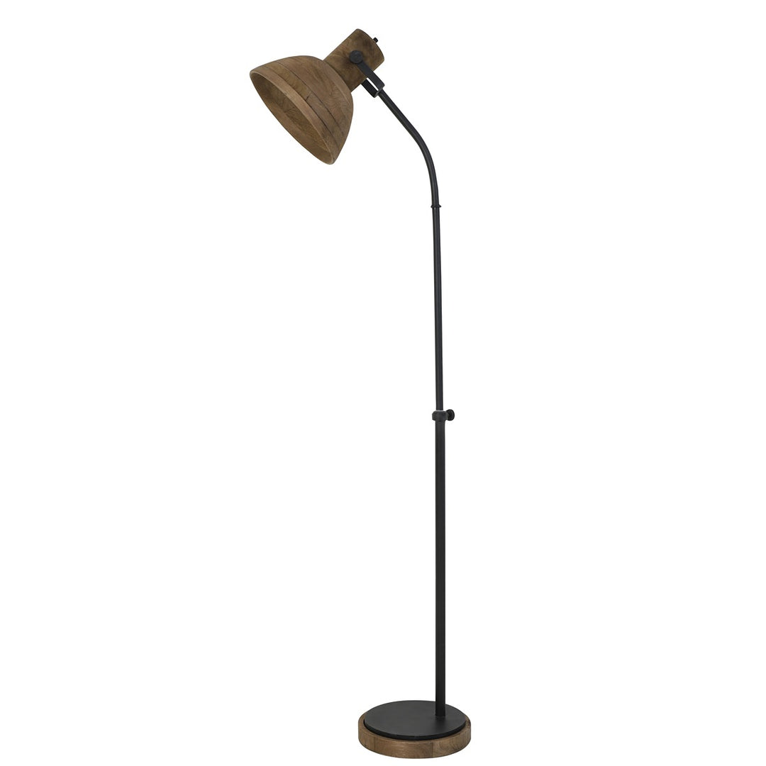 Imbert Wooden Floor Lamp - Matte Black Light & Living 4